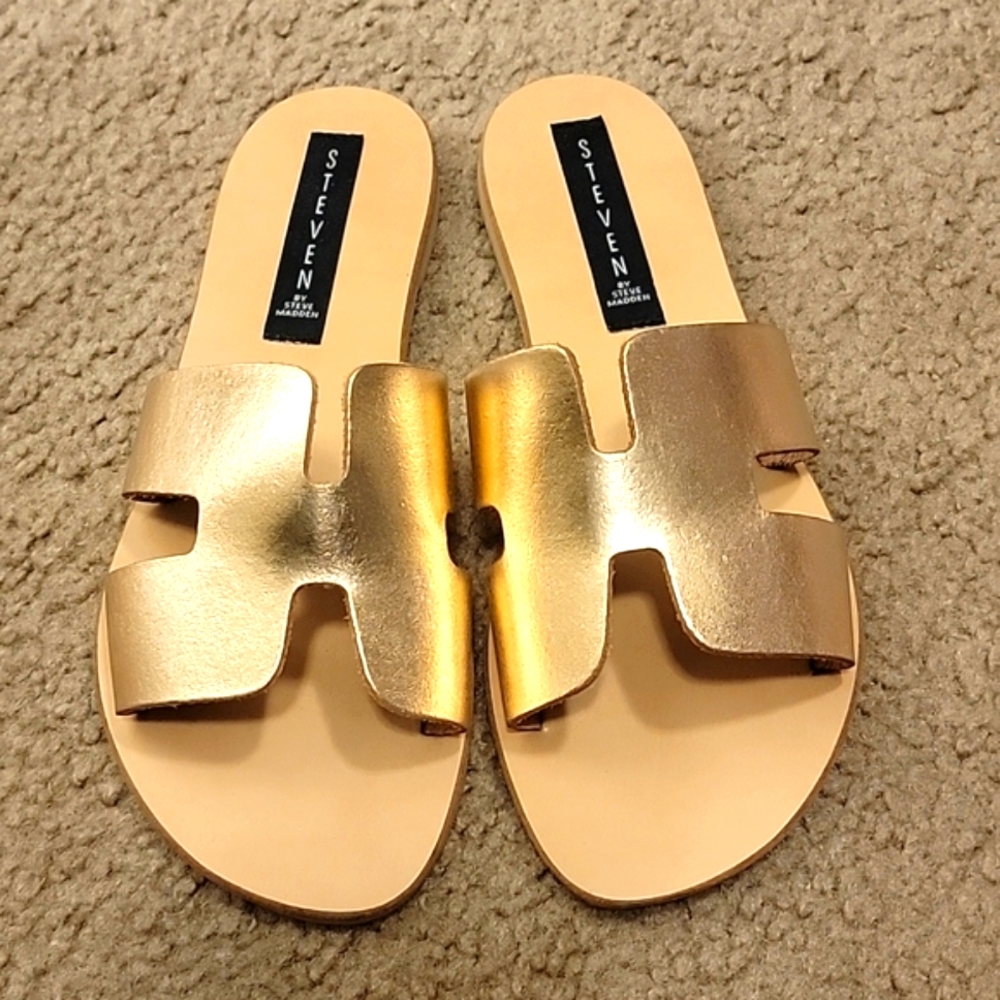 Women's Steven By Steve Madden Greece Sandals Rose Gold Size 7.5